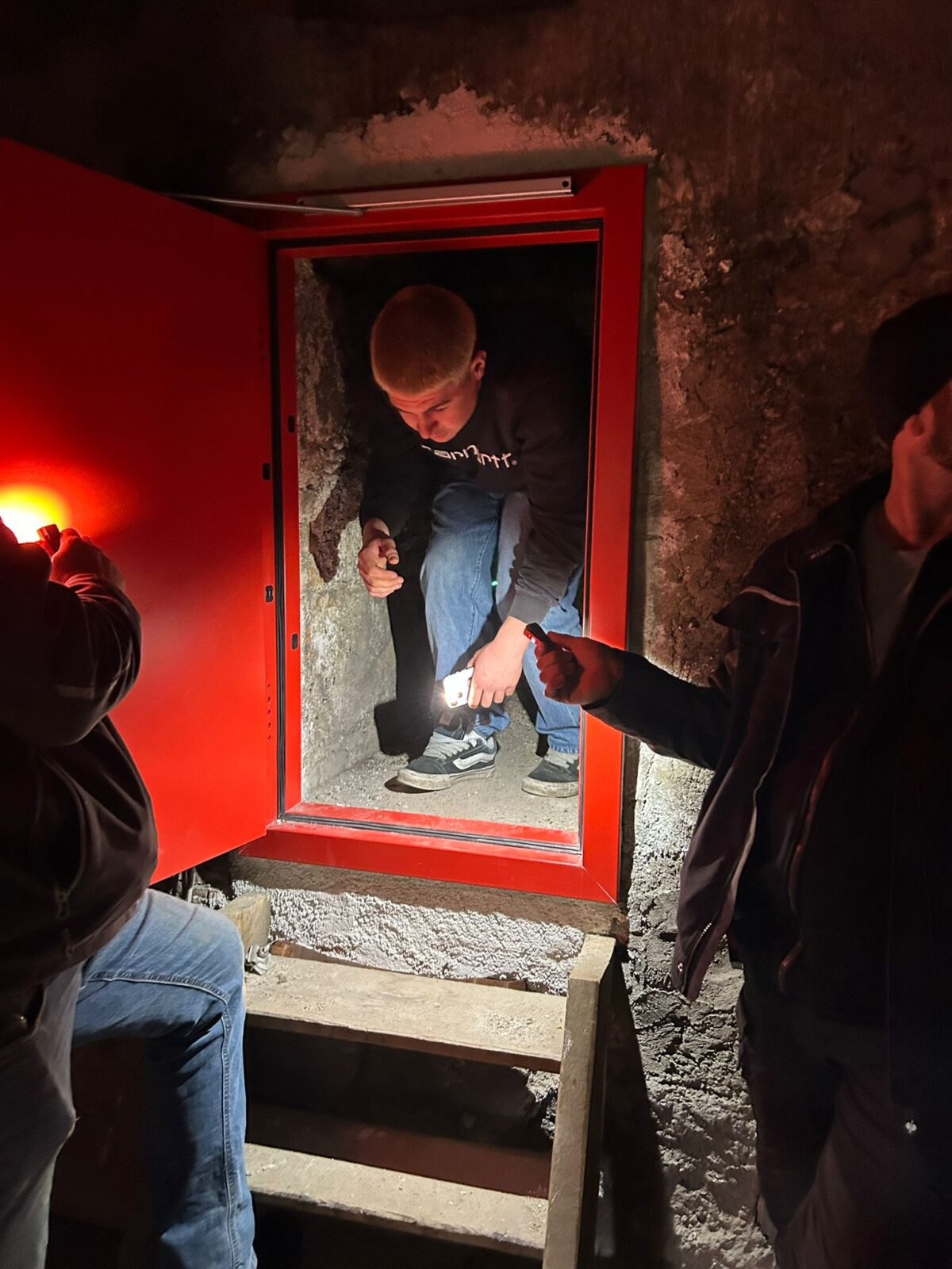 Schüler der LBS auf dem Dachboden der Stiftskirche Melk