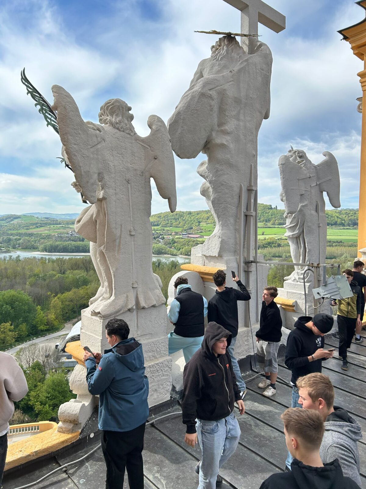Auf dem Dach der Stiftskirche Melk